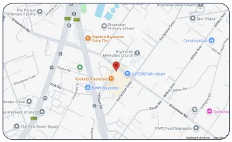 Map showing the practice location